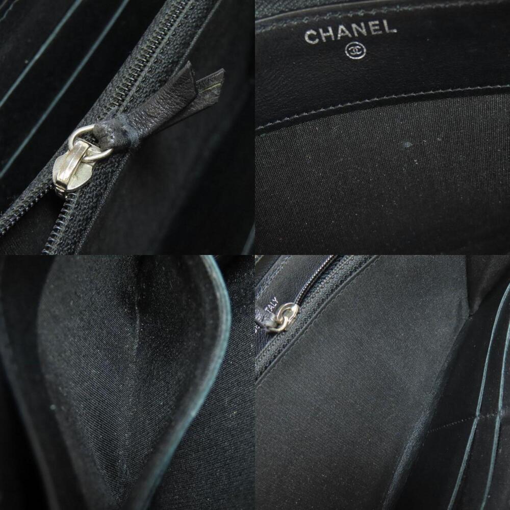 CHANEL Authentic Black Logo Wallet - Picture 7 of 11